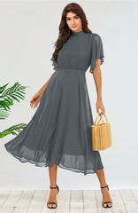 Smocked Tiered Midi Dress
