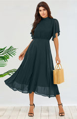 Smocked Tiered Midi Dress